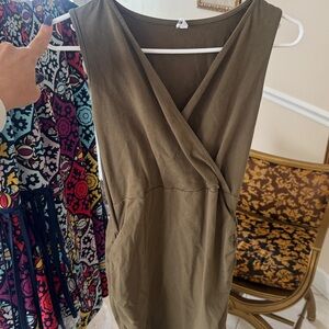 V Neck Olive 🫒 Dress